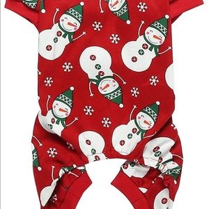 Doggy pajamas Red Snow Man SzM